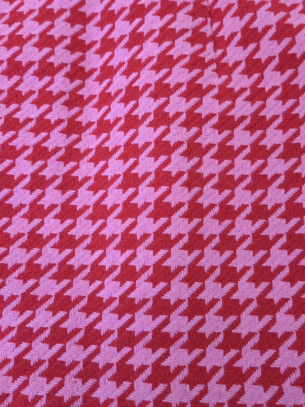 🌟NWT ONLY Pink & Red Houndstooth A-Line Mini Skirt - Picture 2 of 4